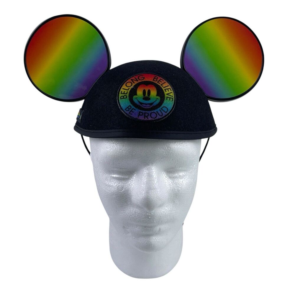 Disney Pride Collection Rainbow Mickey Ears Cap Hat Belong Believe Be Proud OSFM